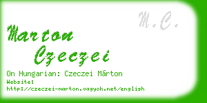 marton czeczei business card